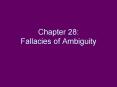 Chapter 28: Fallacies of Ambiguity PowerPoint PPT Presentation