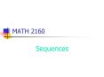 MATH 2160 PowerPoint PPT Presentation