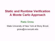 Static and Runtime Verification A Monte Carlo Approach