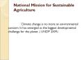 National Mission for Sustainable Agriculture PowerPoint PPT Presentation