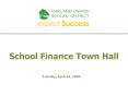 School Finance Town Hall PowerPoint PPT Presentation