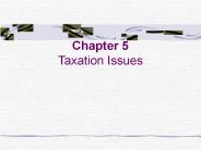 Chapter 5  Taxation Issues