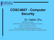 COSC4607 - Computer Security