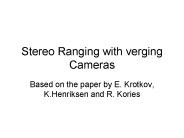 Stereo Ranging with verging Cameras