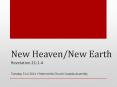 New Heaven/New Earth PowerPoint PPT Presentation