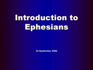 Introduction to Ephesians