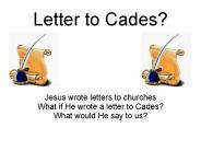 Letter to Cades?