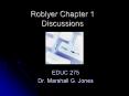 Roblyer Chapter 1 Discussions PowerPoint PPT Presentation