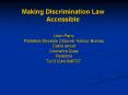 Making Discrimination Law Accessible PowerPoint PPT Presentation