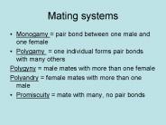 Mating systems