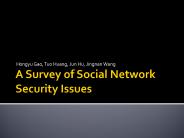 A Survey of Social Network Security Issues