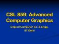 CSL 859: Advanced Computer Graphics PowerPoint PPT Presentation
