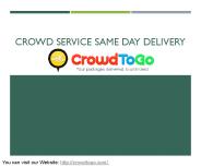 Crowd service same day delivery sooperarticles