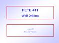 PETE 411 Well Drilling PowerPoint PPT Presentation
