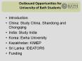 Outbound Opportunities for University of Bath Students