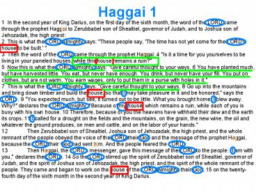 Haggai 1