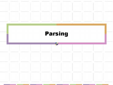 Parsing