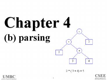 Chapter 4 (b) parsing