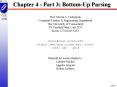 Chapter 4 - Part 3: Bottom-Up Parsing PowerPoint PPT Presentation