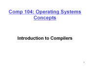 Comp 104: Operating Systems Concepts