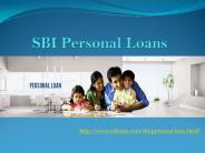SBI Personal Loans