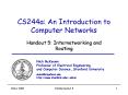 CS244a: An Introduction to Computer Networks PowerPoint PPT Presentation