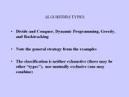 ALGORITHM TYPES