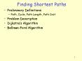 Finding Shortest Paths PowerPoint PPT Presentation