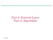 Part 4: Network Layer Part A: Algorithms