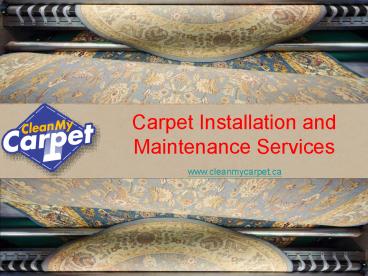 Carpet Installation and Maintenance Services