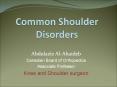 Common Shoulder Disorders PowerPoint PPT Presentation