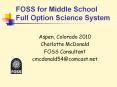 FOSS for Middle School Full Option Science System PowerPoint PPT Presentation