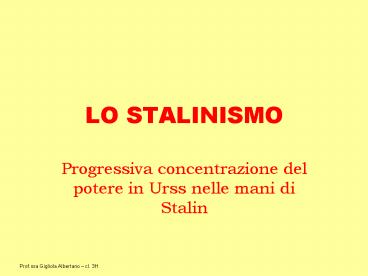 LO STALINISMO