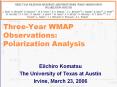 Three-Year WMAP Observations: Polarization Analysis PowerPoint PPT Presentation