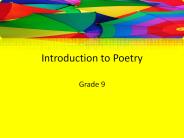 Introduction to Poetry