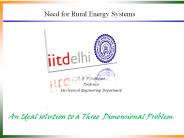 Need for Rural Energy Systems
