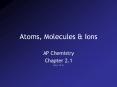 Atoms, Molecules PowerPoint PPT Presentation