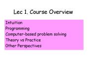 Lec 1. Course Overview