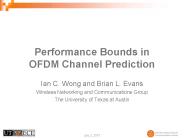 Performance Bounds in OFDM Channel Prediction