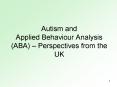 Autism and Applied Behaviour Analysis (ABA)  PowerPoint PPT Presentation