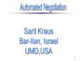 Strategic Negotiation and Cooperation Among Autonomous Agents PowerPoint PPT Presentation