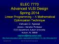 ELEC 7770 Advanced VLSI Design Spring 2014 Linear Programming  PowerPoint PPT Presentation