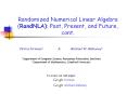 Randomized Numerical Linear Algebra (RandNLA): Past, Present, and Future, cont. PowerPoint PPT Presentation