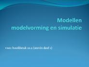 Modellen modelvorming en simulatie