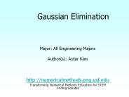 Gaussian Elimination