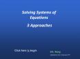 Solving Systems of Equations PowerPoint PPT Presentation