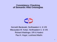 Consistency Checking of Semantic Web Ontologies