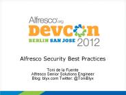 Alfresco Security Best Practices