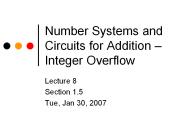 Number Systems and Circuits for Addition 