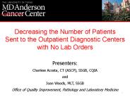 Decreasing the Number of Patients